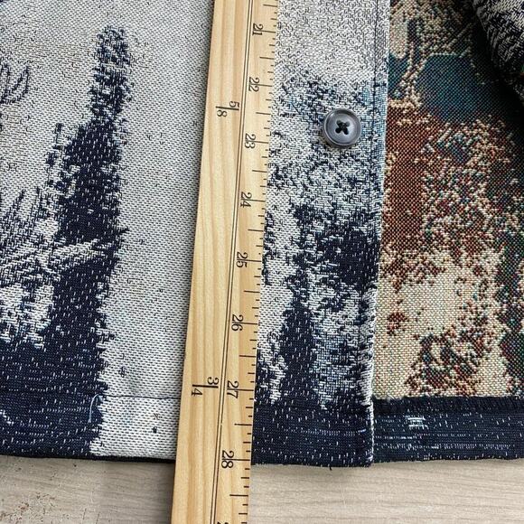 Rebel Vengeance Mens Gothic Skull Tapestry Jacket L Navy Skater Grunge Punk NWT - Picture 8 of 8